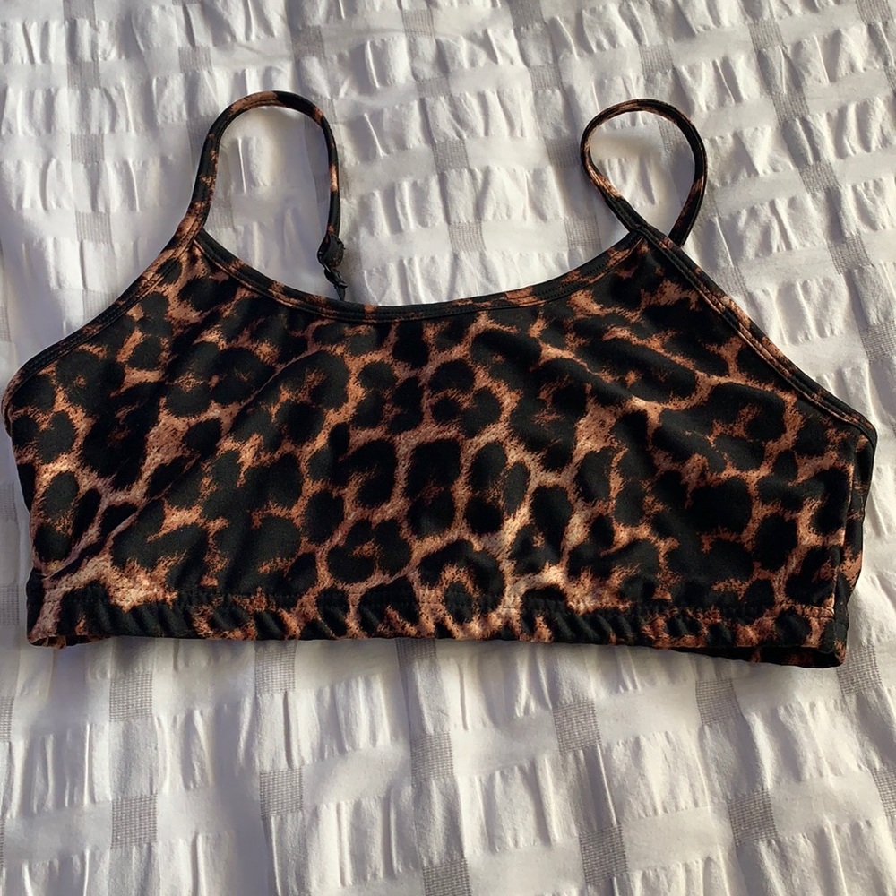 Cheetah print sports bra